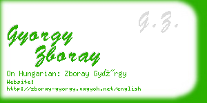 gyorgy zboray business card